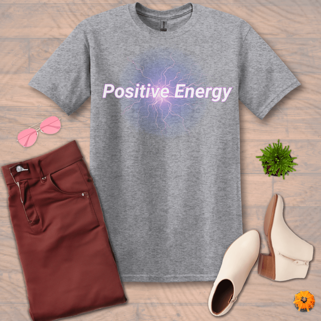 Inspire and Motivate, Uplifting T-shirt with quote: "Positive Energy"