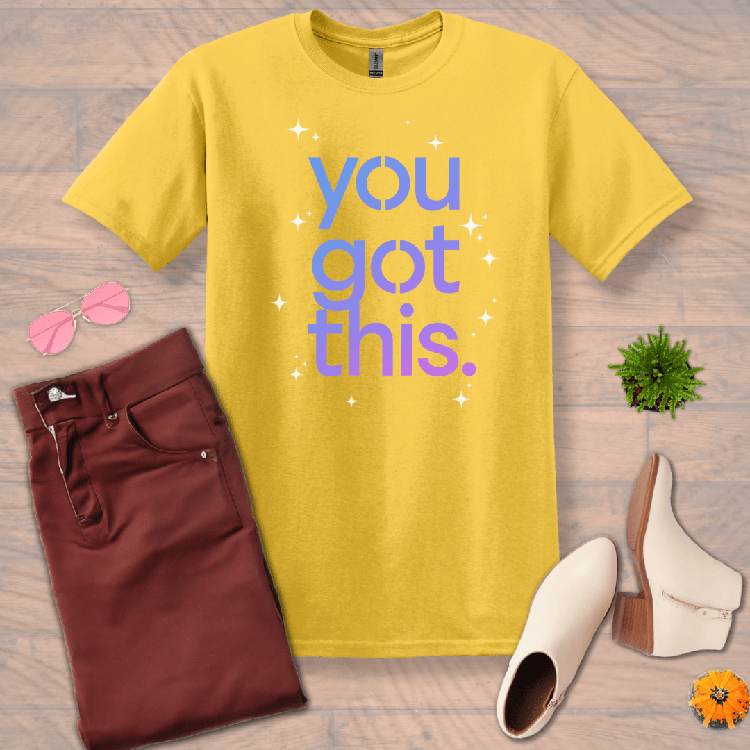 Inspire and Motivate, Uplifting T-shirt with quote: "You Got This"