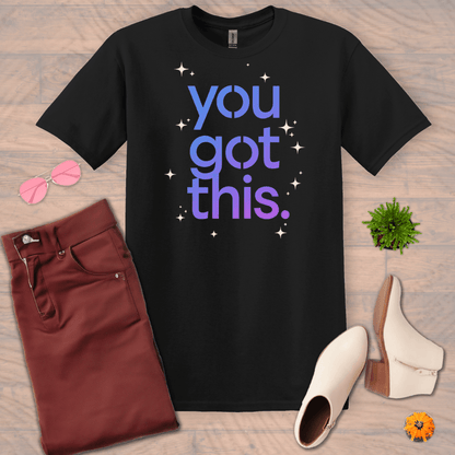 Inspire and Motivate, Uplifting T-shirt with quote: "You Got This"