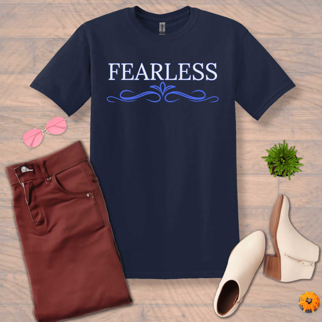 Inspire and Motivate, Uplifting T-shirt with quote: "Fearless"