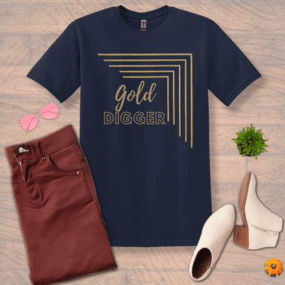 Inspire and Motivate, Uplifting T-shirt with quote: "Gold Digger"