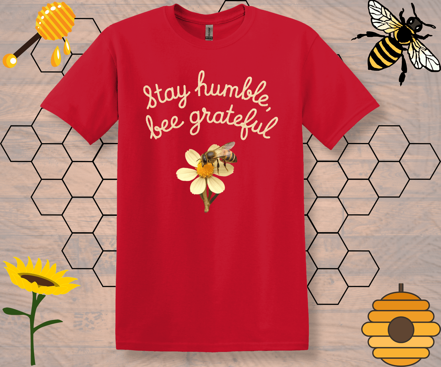 Bee Grateful Motivational Spiritual T-Shirt