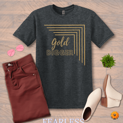 Inspire and Motivate, Uplifting T-shirt with quote: "Gold Digger"