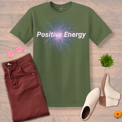 Inspire and Motivate, Uplifting T-shirt with quote: "Positive Energy"