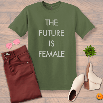 Inspire and Motivate, Uplifting T-shirt with quote: "The Future Is Female"