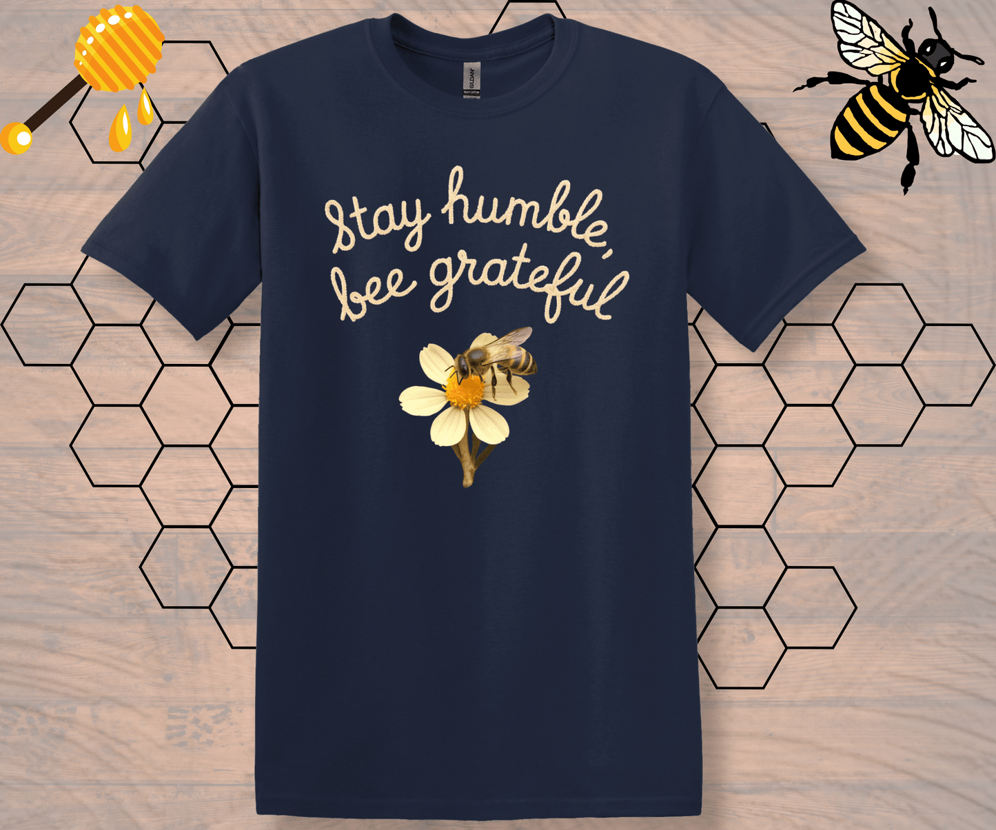 Bee Grateful Motivational Spiritual T-Shirt