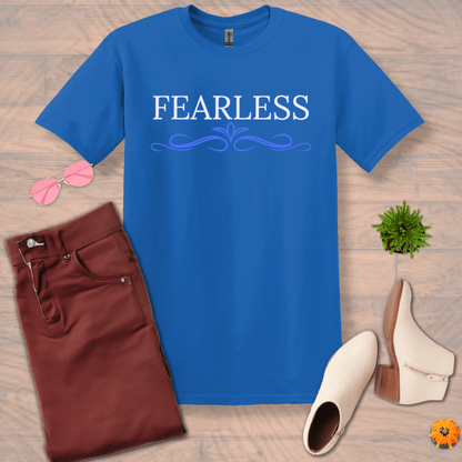 Inspire and Motivate, Uplifting T-shirt with quote: "Fearless"