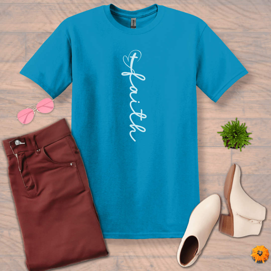 Inspire and Motivate, Uplifting T-shirt with quote: "FAITH"