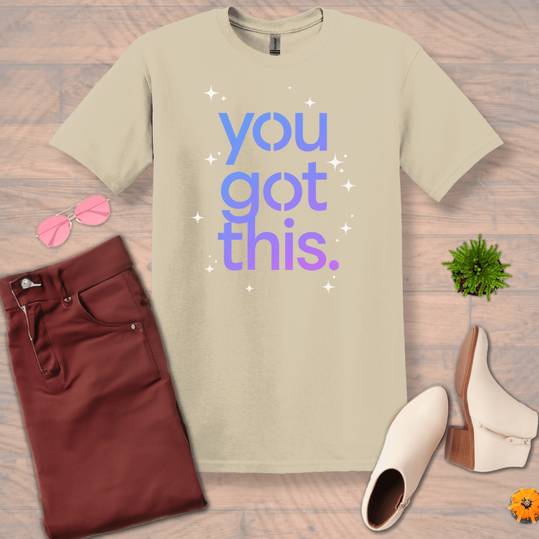 Inspire and Motivate, Uplifting T-shirt with quote: "You Got This"