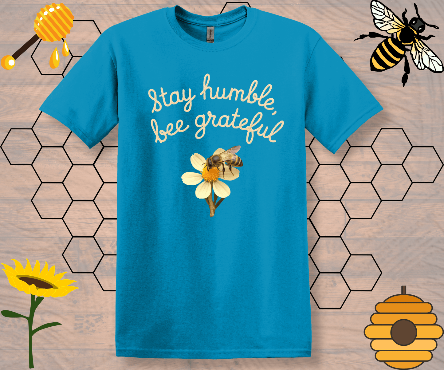 Bee Grateful Motivational Spiritual T-Shirt