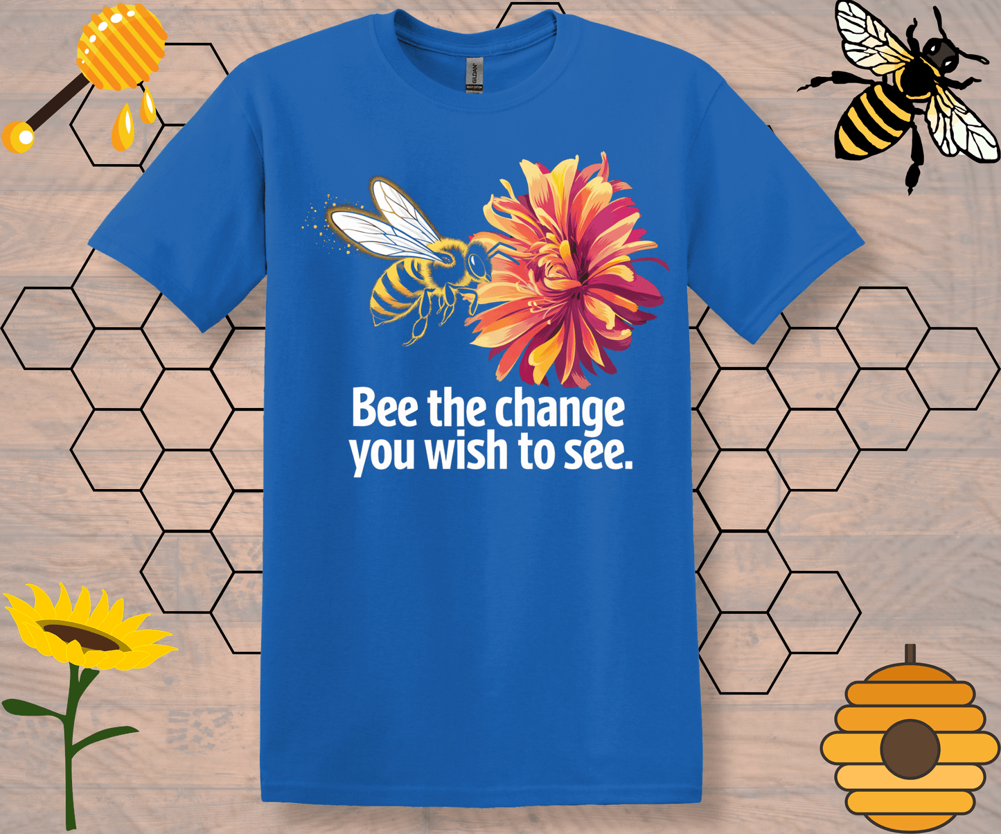 Bee The Change Softstyle Motivational T-Shirt